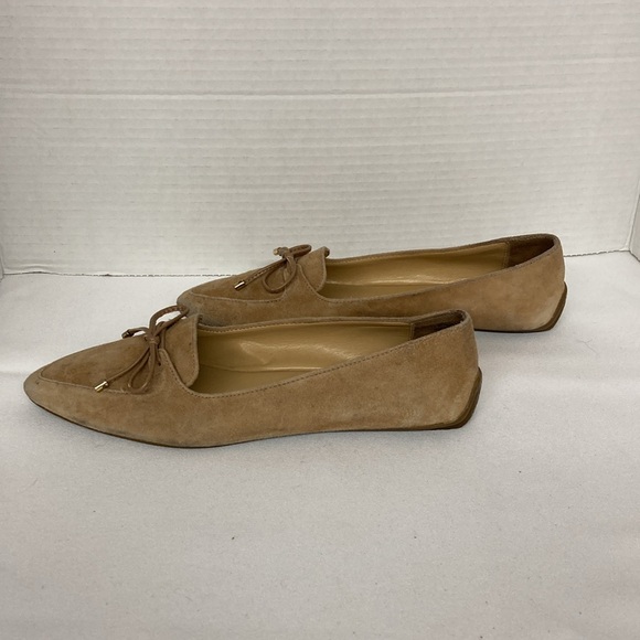 Talbots Leather Suede Women’s Size 6.5 Tan Slip on Loafer Driving Shoes Tassels - Picture 3 of 10
